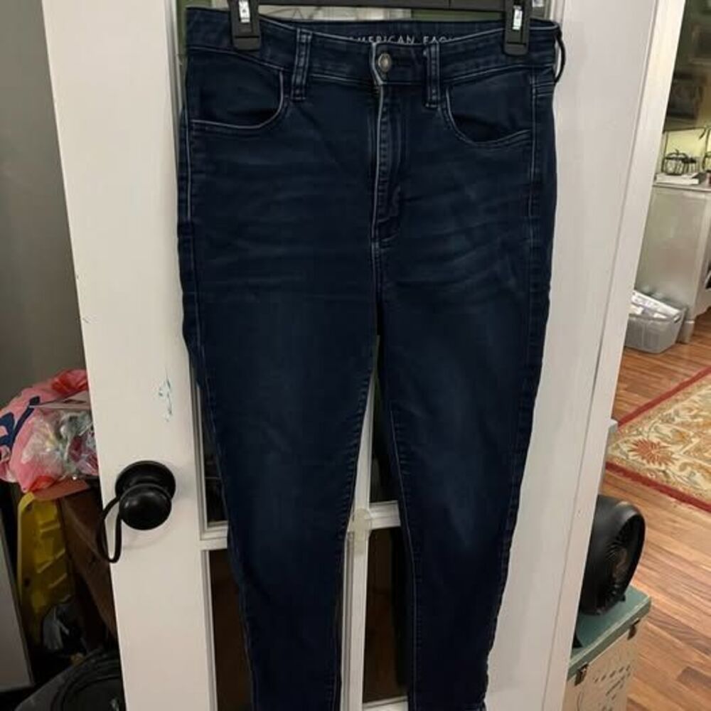 American Eagle Super Stretch Jeans Size 8 Short Dark Wash